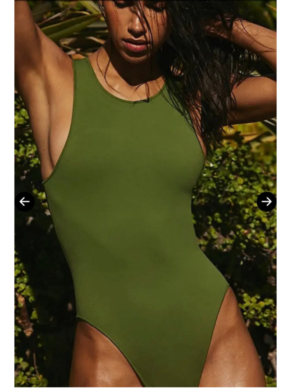 Women's IT'S NOW COOL Green One Piece Contour Swimsuit L FP Movement new